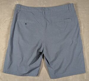 TravisMathew Shorts Mens 34 Blue Stripe Stretch Golf Performance Chino